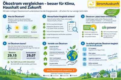 Infografik Ökostrom vergleichen